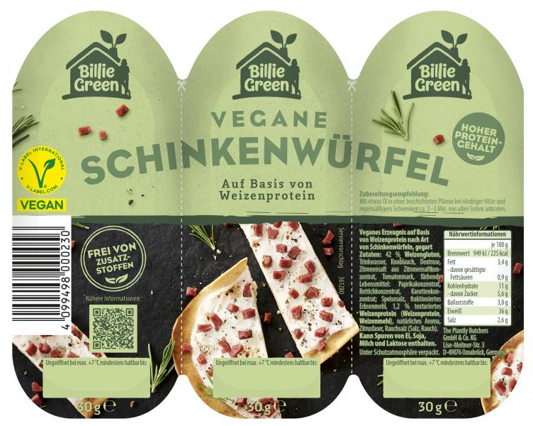 Billie Green vegane Schinkenwürfel von Billie Green