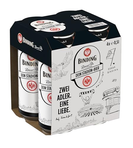 Binding Römer Pils Edition Eintracht Frankfurt, Einweg 6x4x0,50 L Dose von Binding