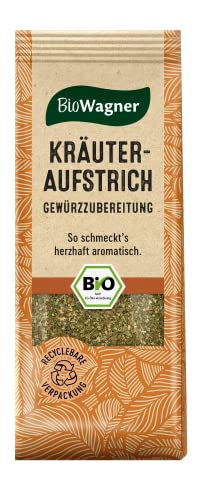 BioWagner - Bio Kräuteraufstrich Gewürzzubereitung | ideal auch für Kräuterbutter oder Dips | naturbelassene Bio-Zutaten | recyclebare Verpackung | 40 g von BioWagner