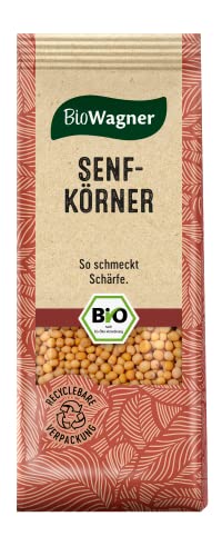 BioWagner - Bio Senfkörner | für Marinaden oder zum Einlegen von Obst und Gemüse | naturbelassene Bio-Zutaten | recyclebare Verpackung | 60 g von BioWagner