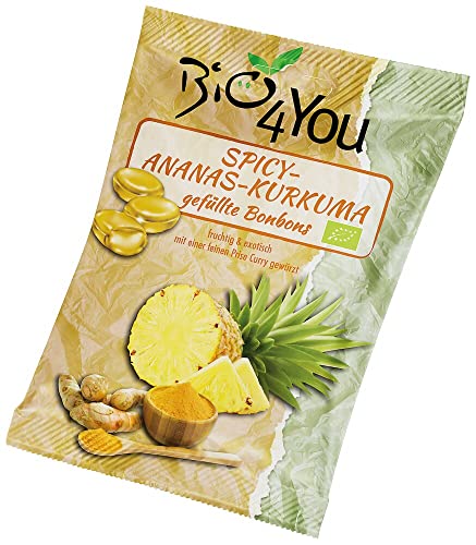 Bio4You Spicy-Ananas-Kurkuma-Bonbon (2 x 75 gr) von Bio4You