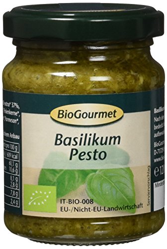 BioGourmet Basilikum Pesto, 6er Pack (6 x 120 g Glas) von BioGourmet