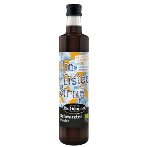 BioGourmet Bio Eistee Sirup Schwarztee Pfirsich 1 x 500ml Flasche von BioGourmet