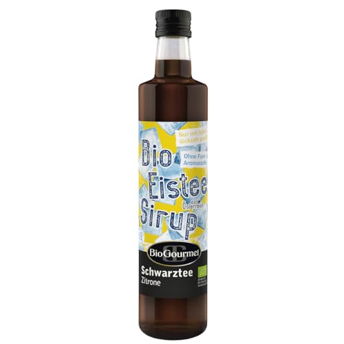 BioGourmet Bio Eistee Sirup Schwarztee Zitrone 1 x 500 ml Flasche von BioGourmet