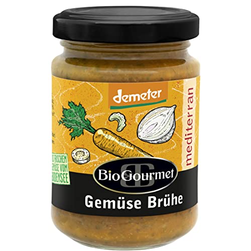 BioGourmet Gemüse Brühe mediterran, demeter 1x 180g Glas von BioGourmet