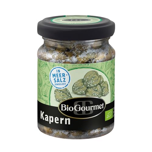 BioGourmet Kapern in Meersalz eingelegt 1 x 120g Glas Bio von BioGourmet