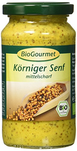 BioGourmet Körniger Senf mittelscharf, 6er Pack (6 x 200 g) von BioGourmet