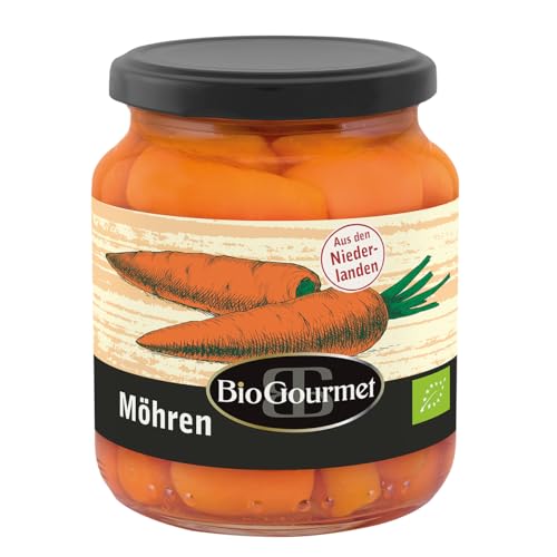 BioGourmet Möhren gekocht 1 x 350g Glas Bio von BioGourmet