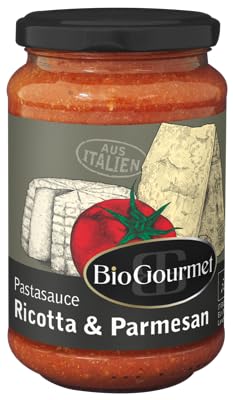 BioGourmet Pastasauce Ricotta & Parmesan, aus Italien, italienisch Kochen, Bio, 6 Gläser à 340g von BioGourmet