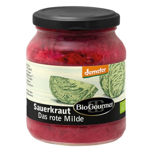 BioGourmet Sauerkraut - das rote Milde 1 x 350g Glas Bio von BioGourmet