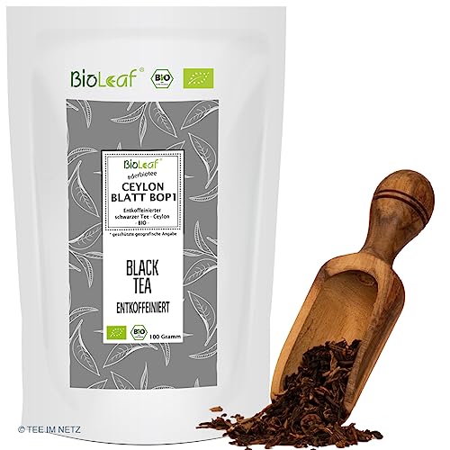 BioLeaf® Schwarzer Tee Ceylon Blatt BOP1 entkoffeiniert - BIO (100 Gramm) von BioLeaf