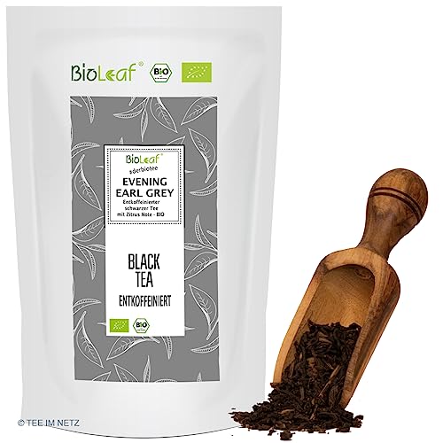 BioLeaf® Schwarzer Tee Evening Earl Grey (entkoffeiniert) - BIO (100 Gramm) von BioLeaf