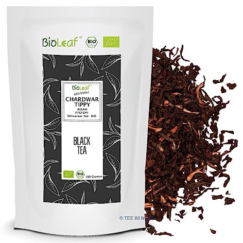 BioLeaf® Schwarzer Tee Chardwar Tippy FTGFOP1 Assam - BIO (100 Gramm) von BioLeaf