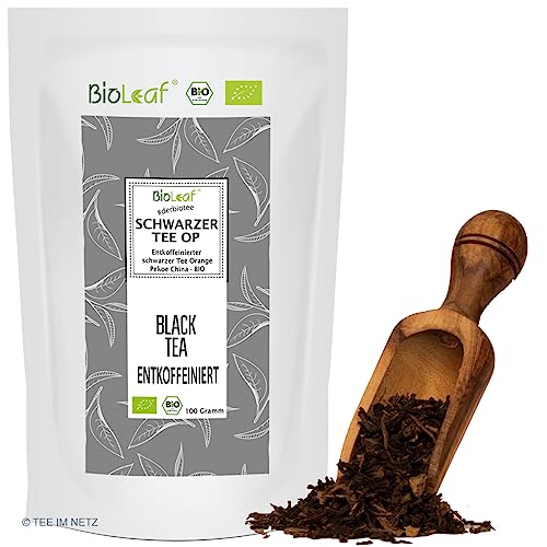 BioLeaf® Schwarzer Tee China OP entkoffeiniert - BIO (100 Gramm) von BioLeaf