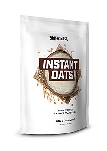 5 x Biotech USA Instant Oats Haferbrei, 1KG Beutel , Schoko (5er Pack) von BioTechUSA