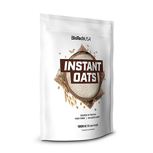 BioTechUSA Instant Oats Haferbrei, pflanzliche Eiweißquelle, reich an Ballaststoffen, 1000g, geschmacksneutral von BioTechUSA