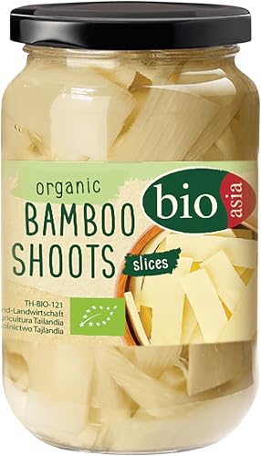 BIOASIA Bio Bambusscheiben, eingelegtes Asia Gemüse im Glas, geeignet für Wok-Gerichte, low carb, 1 x 340 g von Bioasia