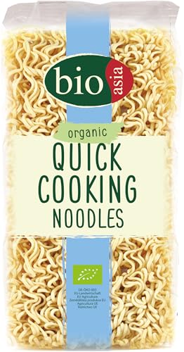 BIOASIA Quick Cooking Nudeln, schnelle Bio-Nudeln aus Weizenmehl für Bratnudeln & Beilagen, 100% Bio, 1 x 500g von Bioasia