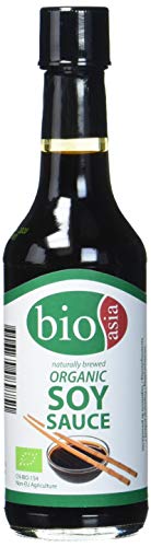 BIOASIA Bio Sojasauce, aus ausgewählten, nicht gentechnisch veränderten Sojabohnen, vegan, halal (1 x 150 ml) von Bioasia