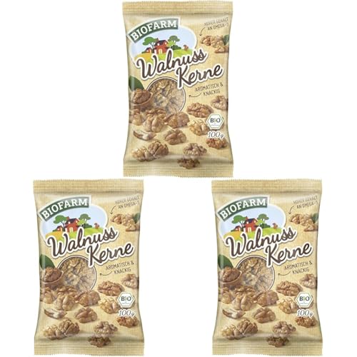 Biofarm Kluth Biofarm Walnusskerne, vegan, 100 g (Packung mit 3) von Biofarm