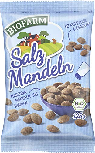 Biofarm Kluth Salz-Mandeln, braun, vegan, 125 g von Biofarm