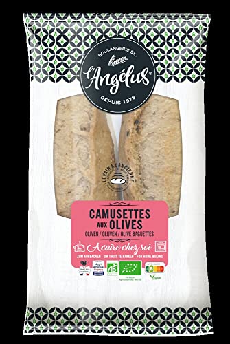 L angelus Bio 2 Olivenbaguettes zum Aufbacken (1 x 400 gr) von Biofournil