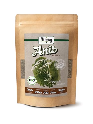 Biojoy BIO-Anissamen ganz (250 gr), Anistee, ohne Zusätze (Pimpinella anisum) von Biojoy