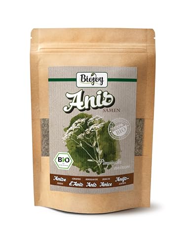 Biojoy BIO-Anissamen ganz (250 g), Anistee, ohne Zusätze (Pimpinella anisum) von Biojoy