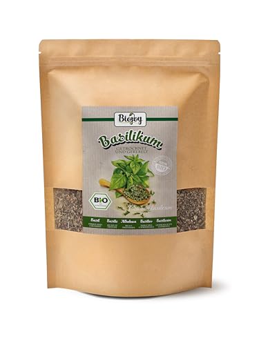 Biojoy BIO-Basilikum getrocknet und gerebelt (250 g), Basilikum-Gewürz (Ocimum basilicum) von Biojoy