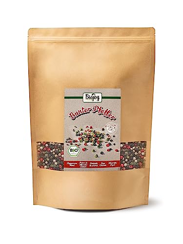 Biojoy BIO-Bunter Pfeffer ganz (1 kg), Pfefferkörner bunt für Mühle von Biojoy