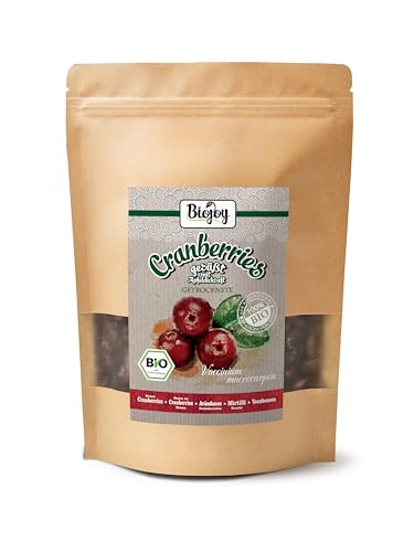 Biojoy BIO-Cranberry getrocknet (500 g), Cranberries mit Apfeldicksaft gesüßt von Biojoy