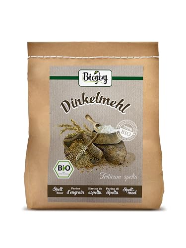 Biojoy BIO-Dinkelmehl (2 kg), roh, zum Backen und Kochen von Biojoy