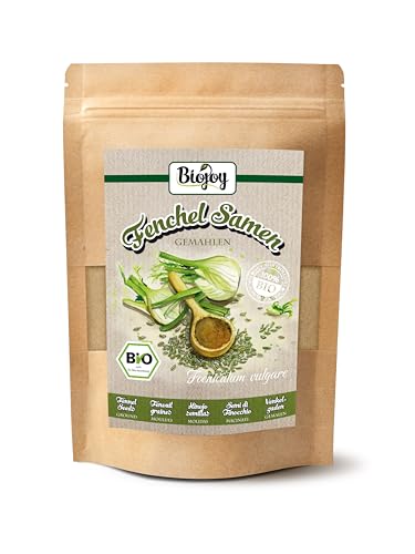 Biojoy BIO-Fenchel gemahlen (250 g), Fenchelsamen als Pulver, Fenchelpulver (Foeniculum vulgare) von Biojoy