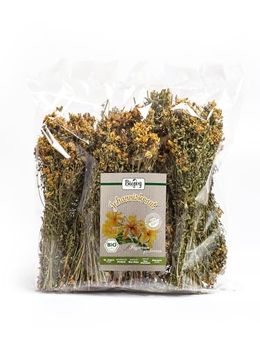 Biojoy BIO-Johanniskraut-Tee (250 g), ganze Stängel und Blüten, Kräutertee (Hypericum perforatum) von Biojoy