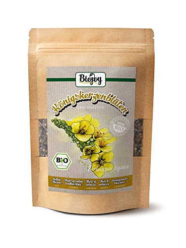 Biojoy BIO-Königskerzenblüten (100 gr), getrocknet und geschnitten, Königskerzen-Tee (Verbascum thapsus) von Biojoy