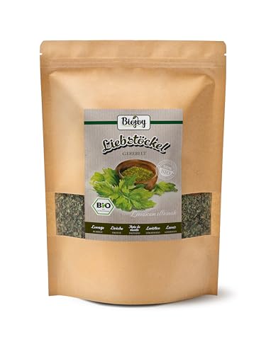 Biojoy BIO-Liebstöckel Gewürz (250 g), getrocknet und gerebelt, Maggikraut ohne Zusätze (Levisticum officinale) von Biojoy