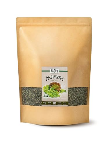 Biojoy BIO-Liebstöckel Gewürz (500 g), getrocknet und gerebelt, Maggikraut ohne Zusätze (Levisticum officinale) von Biojoy