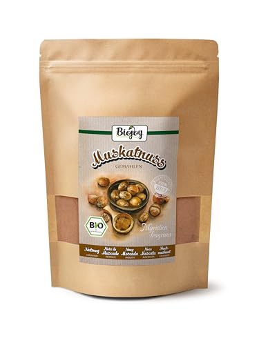 Biojoy BIO-Muskatnuss gemahlen (500 g), Muskatnüsse als Pulver (Myristica fragrans) von Biojoy