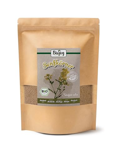 Biojoy BIO-Senfkörner gelb und ganz (1 kg), Senf-Saat ohne Zusätze (Sinapis alba) von Biojoy