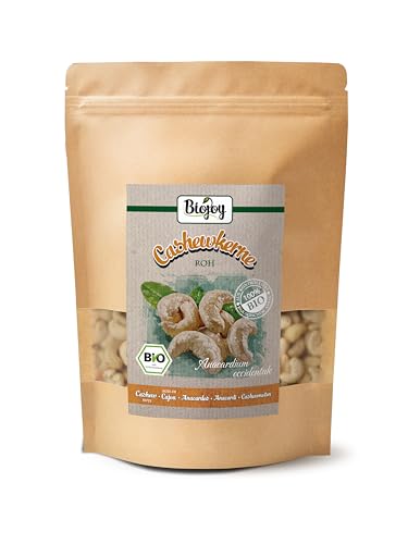 Biojoy BIO-Cashewkerne ganz (500 g), roh und unbehandelt, Cashew-Nüsse von Biojoy