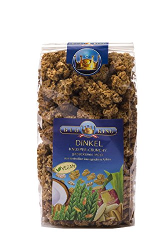 BioKing 4x 375g BIO Knusper-Crunchy Dinkel, gebackenes Müsli (EUR 5,20 / Pkg.) von Bioking