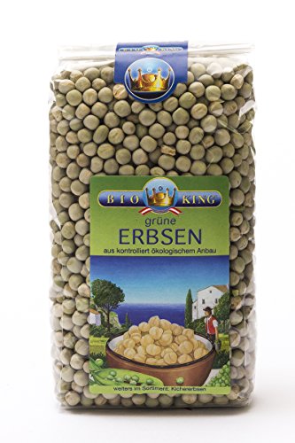 BioKing 4x 500g Bio ERBSEN grün, ungeschält (EUR 2,90 / Pkg.) von Bioking