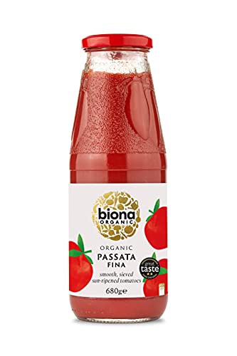 Biona Bio-Passata Fina – 12 x 680 g | Sonnengereifte Tomaten, geschmeidige Textur | Ohne Zuckerzusatz, milch- und weizenfrei von Biona