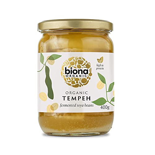 Biona – Bio-Tempeh (6 x 400 g), fermentierte ganze Sojabohnen, proteinreich, Ballaststoffquelle, idealer veganer Ersatz von Biona