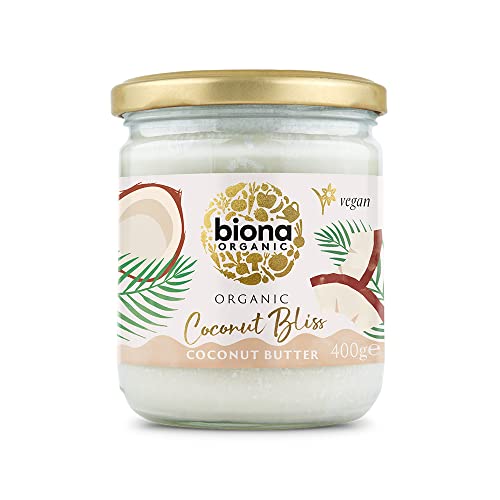 Biona – Organic Coconut Bliss (6 x 400g), 100% Bio cremige Kokosbutter aus ganzen Kokosnüssen, Ballaststoffquelle, für Brotaufstriche, Butteralternativen und zum Kochen, milchfrei und vegan von Biona