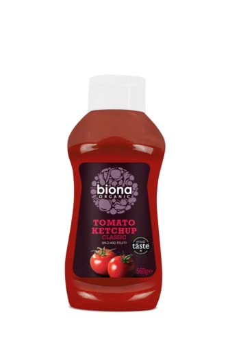 Biona Organic Tomato Ketchup – Squeezy Flasche 560 G (Packung von 6) von Biona