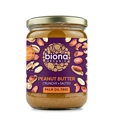 Org Crunchy Salt Erdnussbutter (500 g) x 3 Pack von Biona