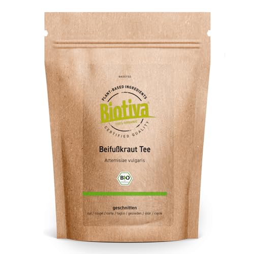 Beifuß Tee Bio 100g - handgelesen - Artemisiae vulgaris - Beifusstee - Abgefüllt und kontrolliert in Deutschland - Biotiva von Biotiva