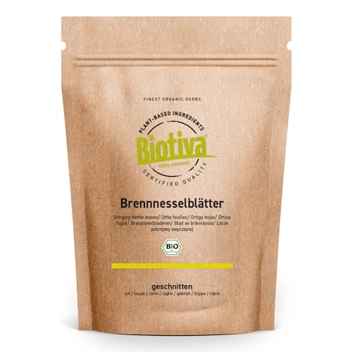 Brennnessel Tee Bio 500g - loser Brennnesseltee - geschnittene Brennnesseln - Abgefüllt und kontrolliert in Deutschland - Biotiva von Biotiva