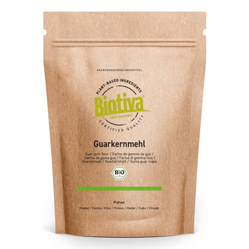 Guarkernmehl Bio 300g - aus der Guarbohne - 100% naturrein - höchste Bindekraft - veganes Bindemittel und Gelatineersatz - zertifiziert und abgefüllt in Deutschland - Biotiva von Biotiva